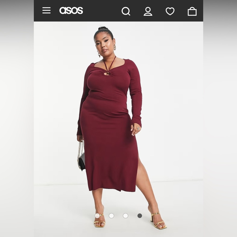 ASOS Curve Knitted Midi Dress